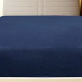 Vidaxl ausgestattete Blätter 2 St Jersey 90x200 cm Baumwollmarineblau