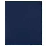 Vidaxl angepasstes Blatt Trikot 140x200 cm Baumwollmarineblau