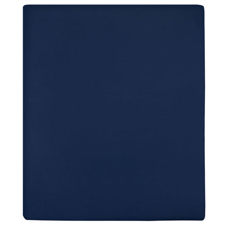 Vidaxl angepasstes Blatt Trikot 140x200 cm Baumwollmarineblau