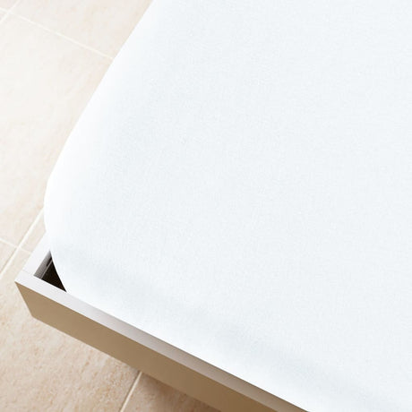 Vidaxl angepasste Blätter Trikot 2 PCs 140x200 cm Baumwoll weiß