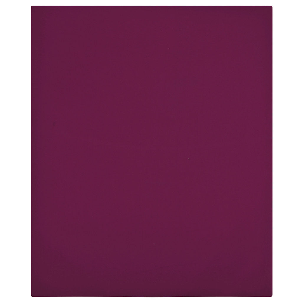 Vidaxl angepasstes Blatt Trikot 90x200 cm Baumwollbordeaux Rot
