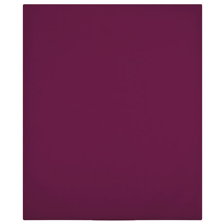 Vidaxl angepasstes Blatt Trikot 90x200 cm Baumwollbordeaux Rot