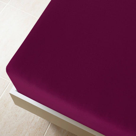 Vidaxl ausgestattete Blätter 2 St Jersey 100x200 cm Baumwollbordeaux rot