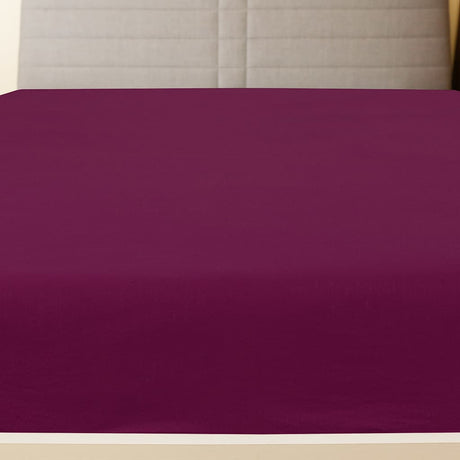 Vidaxl angepasstes Blatt Trikot 140x200 cm Baumwollbordeaux Rot