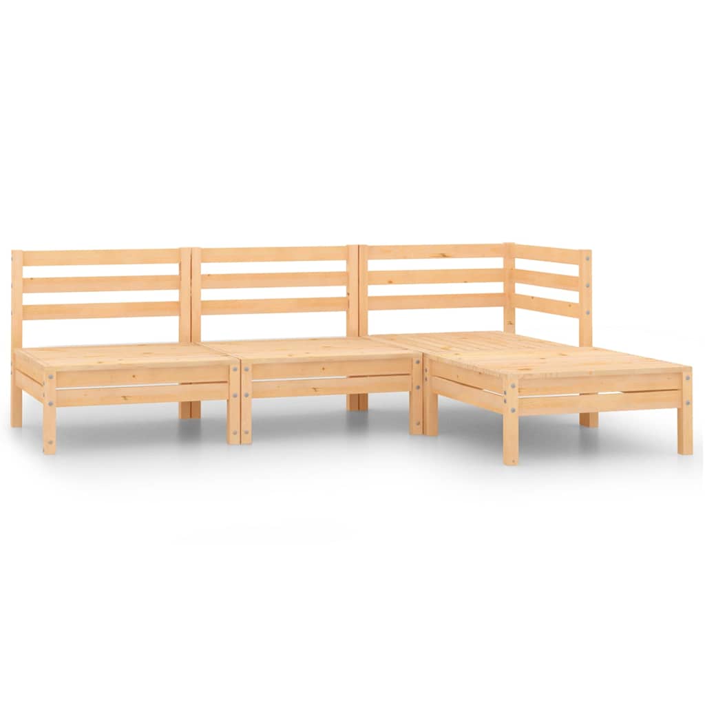 Vidaxl 4-delige loungeset massief grenenhout