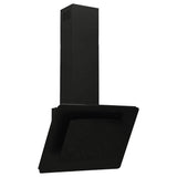 Vidaxl Wandextraktionshaube 60 cm Edelstahl und gehärtetes Glas schwarz