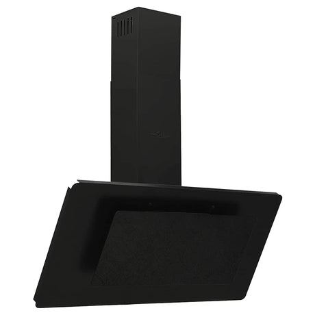 Vidaxl Wandextraktionshaube 90 cm Edelstahl und gehärtetes Glas schwarz