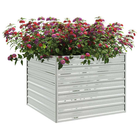 VIDAXL -Pflanzer erhoben 100x100x77 cm verzinktes Stahl Silber