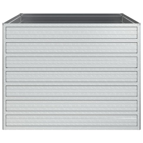 Vidaxx Pflanzkübel erhöht 100x100x77 cm verzinkter Stahl silber