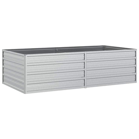 Vidaxl -Pflanzer erhöhte 160 x 80 x 45 cm verzinkte Stahl Silber