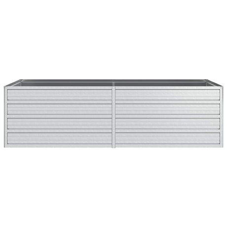 Vidaxl -Pflanzer erhöhte 160 x 80 x 45 cm verzinkte Stahl Silber