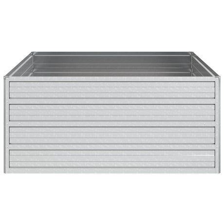 Vidaxx Pflanzgefäß erhöht 100x100x45 cm verzinkter Stahl silber