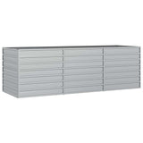 Vidaxl -Pflanzer erhöht 240 x 80 x 77 cm verzinktes Stahl Silber