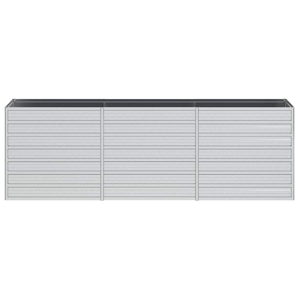 VIDAXL -Pflanzer erhöht 240 x 40 x 77 cm verzinktes Stahl Silber