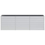 VIDAXL -Pflanzer erhöht 240 x 40 x 77 cm verzinktes Stahl Silber
