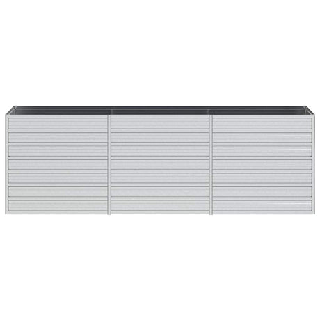 VIDAXL -Pflanzer erhöht 240 x 40 x 77 cm verzinktes Stahl Silber