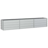 VIDAXL -Pflanzer erhöht 240 x 40 x 45 cm verzinktes Stahl Silber