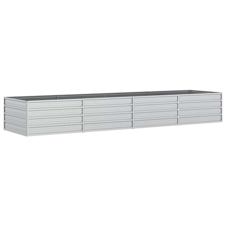VIDAXL -Pflanzer erhöhte 320x80x45 cm verzinktes Stahl Silber