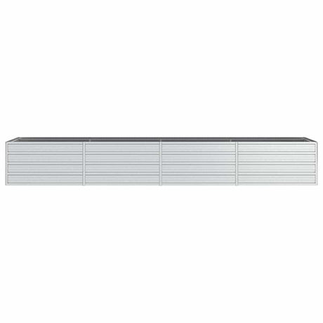 VIDAXL -Pflanzer erhöhte 320x80x45 cm verzinktes Stahl Silber