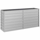 Vidaxl -Pflanzer erhöht 160 x 40 x 77 cm verzinktes Stahl Silber