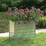 VIDAXL -Pflanzer erhoben 100 x 40 x 77 cm verzinktes Stahl Silber