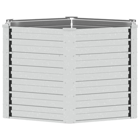 VIDAXL -Pflanzer erhöht 129 x 77 cm verzinkter Stahl Silberfarbe