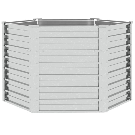 VIDAXL -Pflanzer erhöht 129 x 77 cm verzinkter Stahl Silberfarbe
