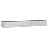 VIDAXL -Pflanzer erhöht 400 x 80 x 45 cm verzinktes Stahl Silber