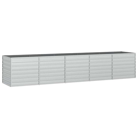 VIDAXL -Pflanzer erhöht 400 x 80 x 45 cm verzinktes Stahl Silber