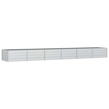 Vidaxl -Pflanzer 480 x 80 x 45 cm verzinktes Stahl Silber angehoben