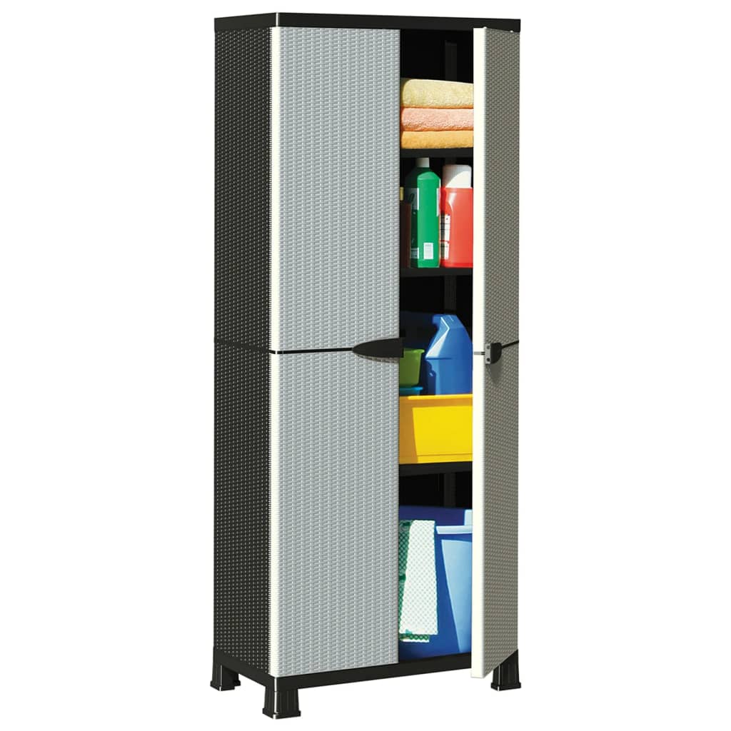 Vidaxl opbergkast 68x39x171,5 cm rattan ontwerp