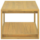 Vidaxl badkamerwandkast 90x45x35 cm massief teakhout