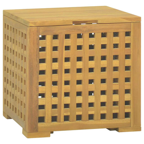 Vidaxl touwkist 40x40x40 cm massief teakhout