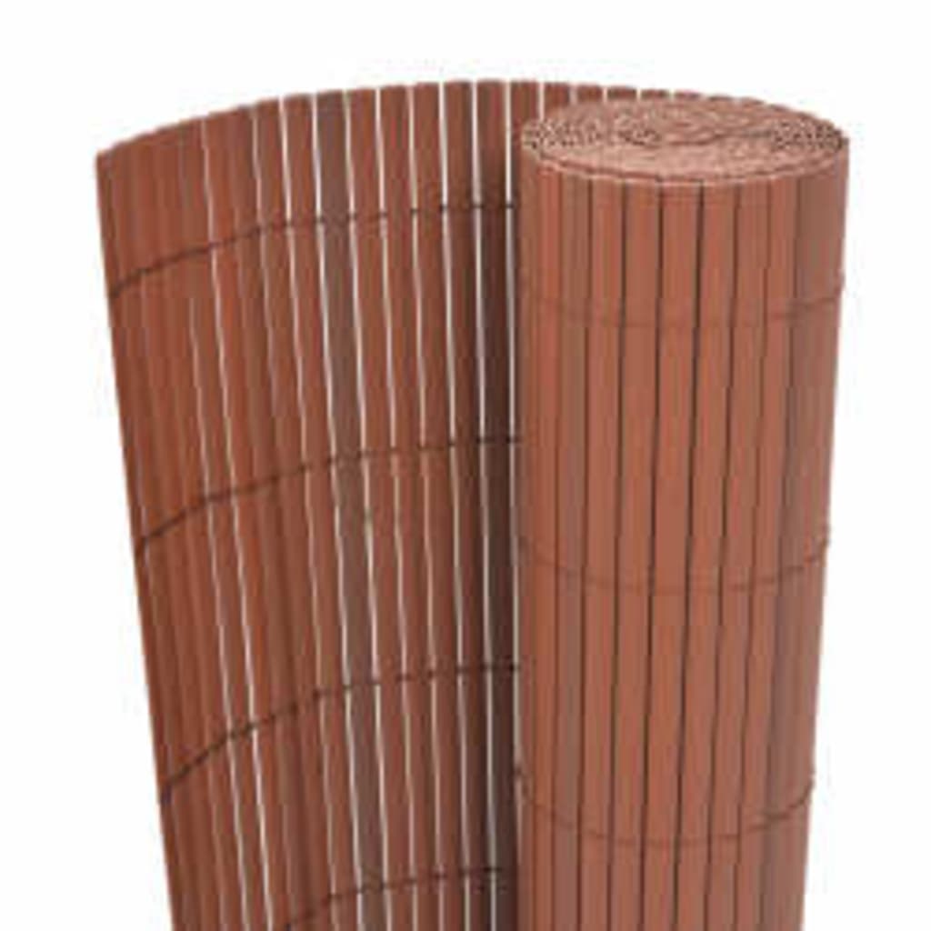 Vidaxx doppelseitiger Gartenzaun 90x400 cm braun