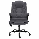 Vidaxl massagekantoorstoel fluweel donkergrijs