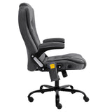 Vidaxl massagekantoorstoel fluweel donkergrijs