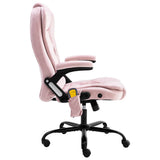 Vidaxl massagekantoorstoel fluweel roze