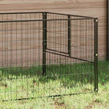 Vidaxl -Hund Kennel 4 m² Stahlschwarz