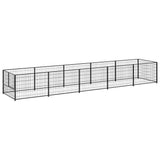 Vidaxl -Hund Kennel 5 m² Stahlschwarz