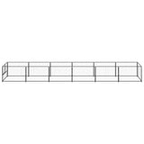Vidaxl -Hund Kennel 6 m² Stahlschwarz
