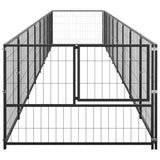 Vidaxl -Hund Zwinger 8 m² Stahlschwarz