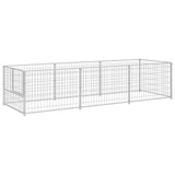 Vidaxxl Hundehütte 3 m² Stahl Silber