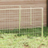 Vidaxl -Hund Kennel 5 m² Stahl Silberfarbe