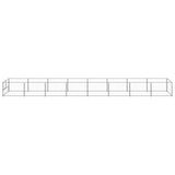 Vidaxl -Hundezwinger 8 m² Stahl Silberfarbe