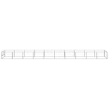 Vidaxl -Hundezwinger 10 m² Stahl Silberfarbe