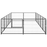 Vidaxl -Hund Kennel 10 m² Stahlschwarz