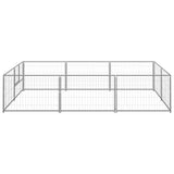 Vidaxl -Hundezwinger 6 m² Stahl Silberfarbe