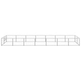 Vidaxl -Hundezwinger 14 m² Stahl Silberfarbe