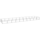 Vidaxl -Hundezwinger 20 m² Stahl Silberfarbe