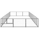 Vidaxl -Hund Kennel 30 m² Stahlschwarz